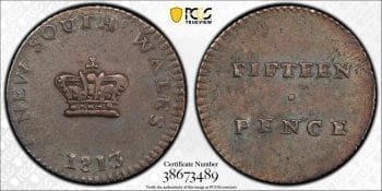 NSW Fifteen Pence 1813