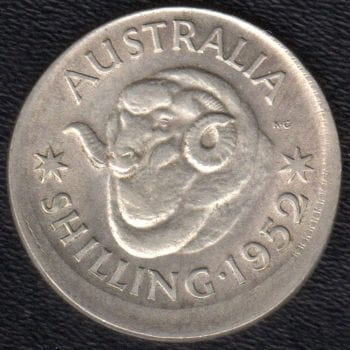 one shilling 1952 15 off obverse