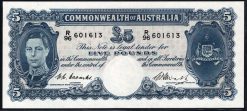 1949 Five Pound Coombs Watt R047