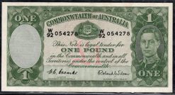 One Pound Coombs Watt 1949 W 92 054278 Observe